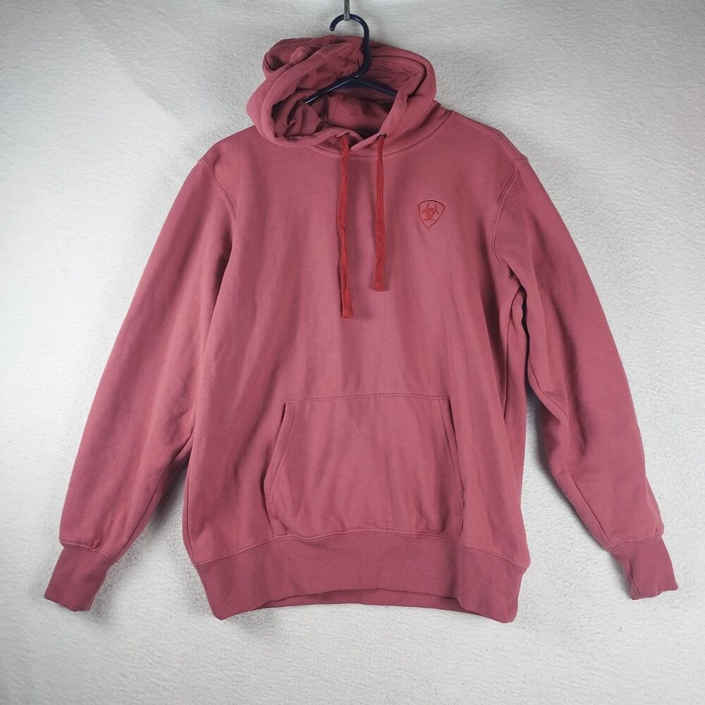 Ariat Logo 2.0 Hood Womens Small Pullover Hoodie Dusty Rose Pink Cotton